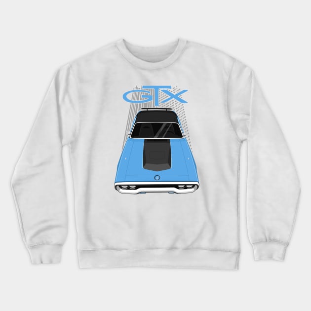 Plymouth Road Runner GTX 1971 - 1972 - glacial blue Crewneck Sweatshirt by V8social
